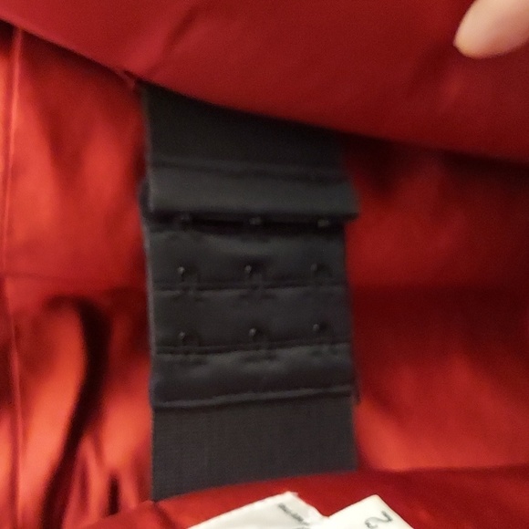 MILLY Ruby Red Sweetheart Silk Dress - Picture 7 of 16